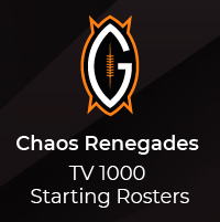 Chaos Renegades Starting Rosters | TV1000 – BB2020